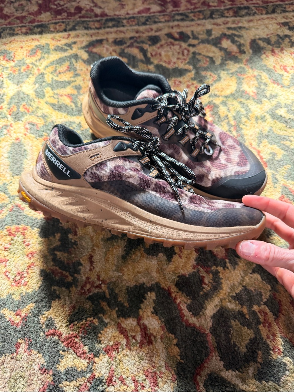 Merrell Women's tan and black leopard Athletic Shoes - Picture 2 of 7